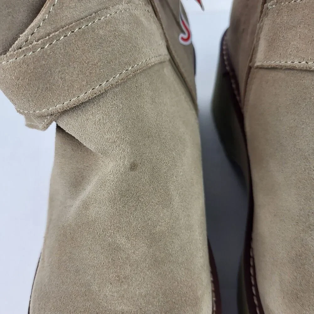 Blondo Giovanni Waterproof Platform Ankle Boots Beige Size 9M